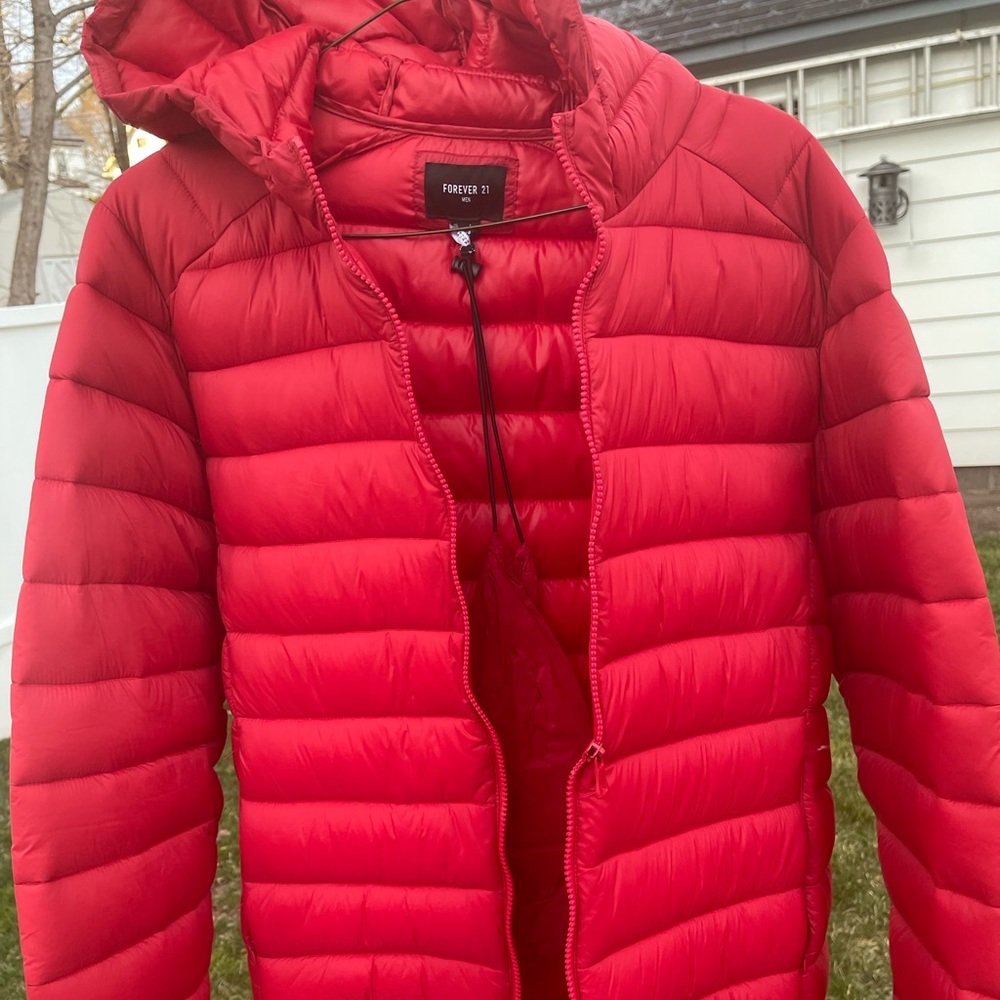 Forever 21 Red bubble jacket